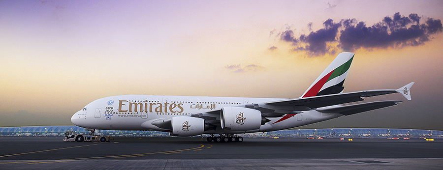Emirates introduce el A380 en Guangzhou
